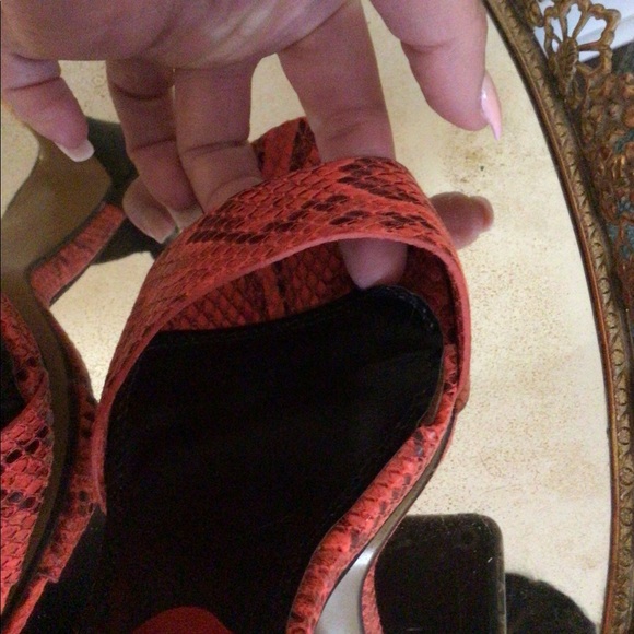 Snake skin stiletto sandal heels - Picture 5 of 7